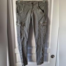 J Brand 28 Houlihan Low Rise Cargo Street Wear Skinny Jean Y2K Grunge Punk