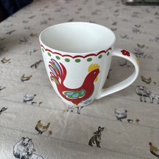 Cath Kidston Large Cup Mug Chickens Cockrel Queens Kitchen Tea Coffee Vintage