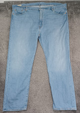 Levi's 502 Jeans Mens W48 L31 Light Blue Tapered Premium Big E Lot 502