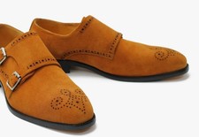 Xposed Tan Suede Monk Shoes