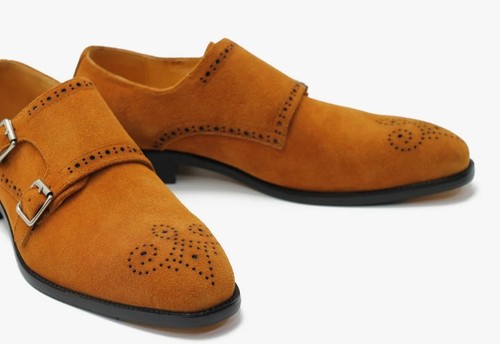 Xposed tan suede monk shoes - suede,