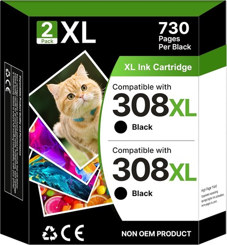 Black 308e 308xl compatible - x2,