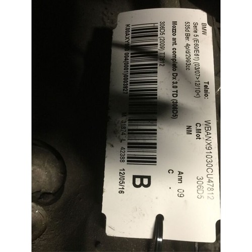 Front hub bmw serie - front, rh
