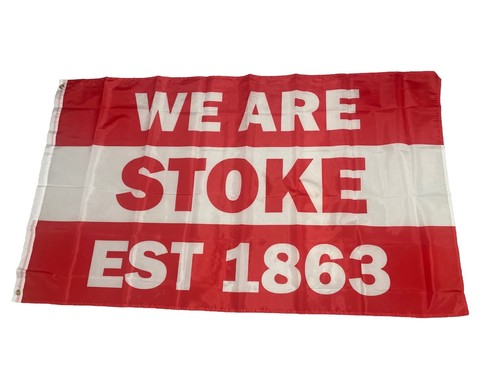 Stoke city flag 5ft 3ft - city,
