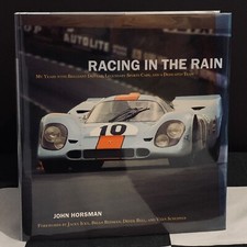 RACING IN THE RAIN JOHN HORSMAN AUTOBIOGRAPHY BOOK GULF PORSCHE 917 FORD GT40
