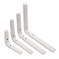 Strong Shelf Brackets White Reinforced Support Wall Heavy Duty High Load