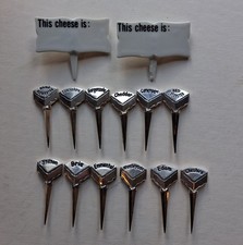 Silver plated cheese markers - plated,