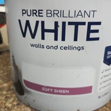 Brilliant White Dulux Emulsion Paint Soft Sheen 5 Litres Tall Tin unused