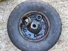 Vintage Trailer Wheel 8” tyre holds air but rim is rusty &tyre is perished spare