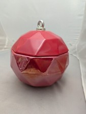 HomeWorx  Harry Slatkin 14-oz Faceted Ornament Christmas Candle Holder Red Xmas