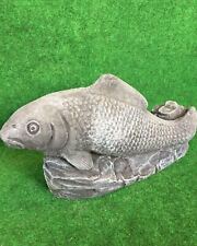 Concrete Koi Carp Fish Outdoor Garden Ornament Frost Protected Fishing Decor