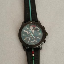 Bianchi Chronograph Watch Swiss Made Black And Celeste