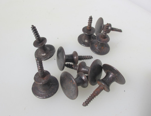Vintage iron cupboard knob - iron,