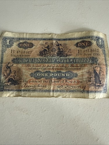 The clydesdale bank - one, pound