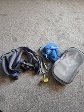 DMM Viper Medium Blue Climbing Harness With Carabiner Belay And Chalk Bag