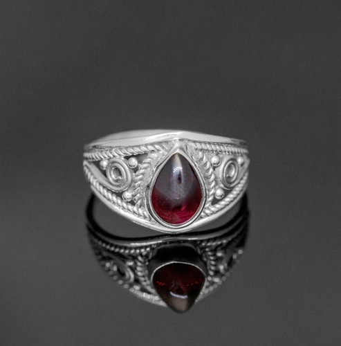 925 sterling silver ladies red - silver,
