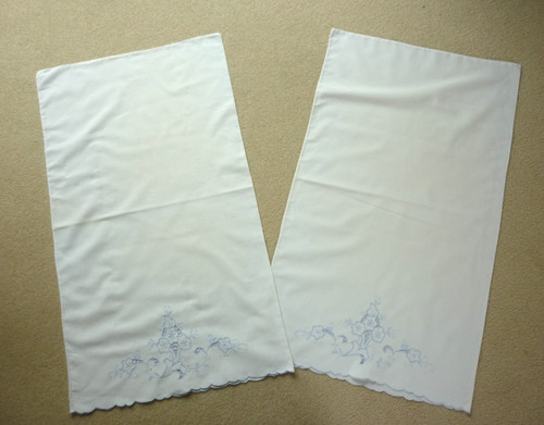 Pair white vintage - pair, cotton