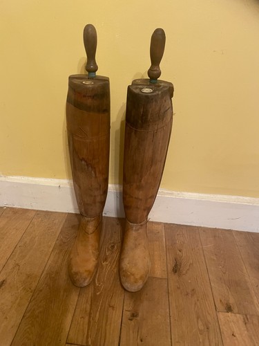 Antique wooden riding boot
