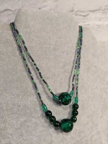 Layered green glass - layered,