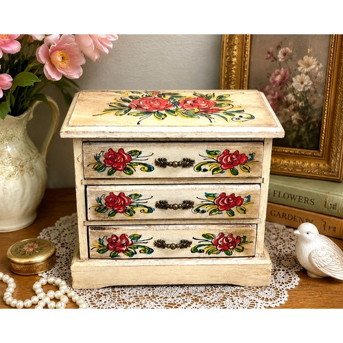 Vintage hand painted wooden - hand,