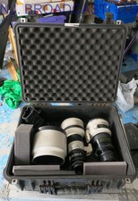 1x Canon lens fd300mm  1:2.8 l and 1x optex 200mm f.8 + canon adapter