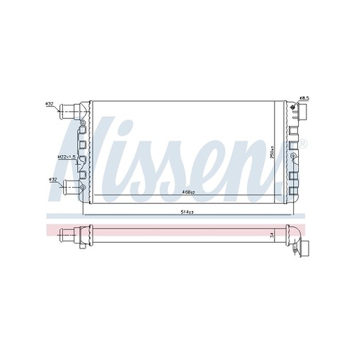 Nissens engine water radiator - nissens,
