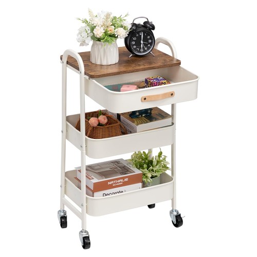 Tier metal storage cart - 3-tier,