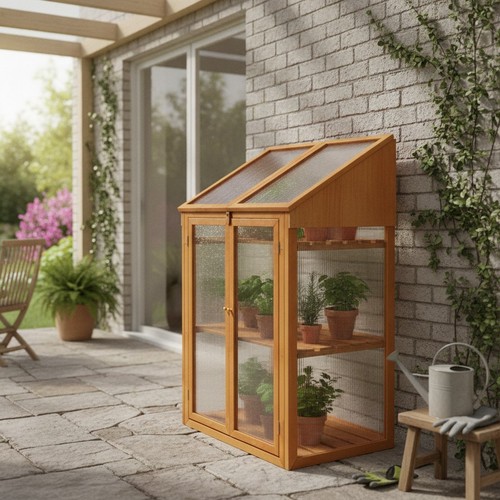 Wooden greenhouse tier cold - wooden, 3-tier
