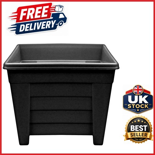 Square planter 27cm ebony - square,