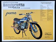 Lambretta Serveta Puma 49 Sales Leaflet NOS