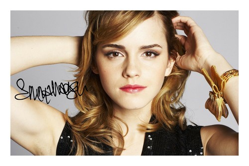 Emma watson signed photo print - signed,