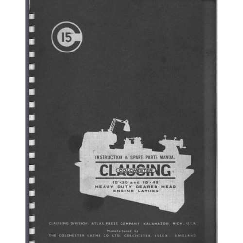 Clausing colchester model - model, 653x