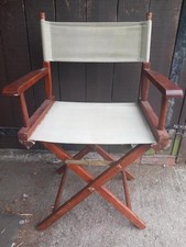 Directors Chair, Folding Wood Fabric Needs Re Painting