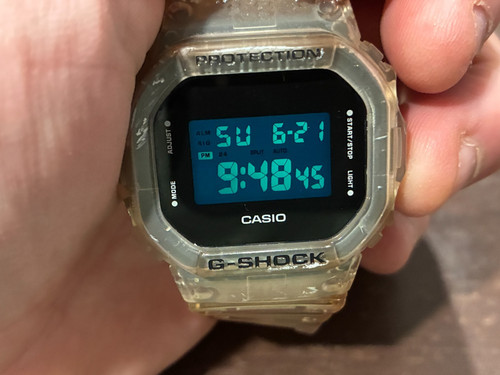 Casio shock square - casio, clear