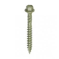 Timco 100IN 6.7 x 100 Index Hex Head Timber Wood Screw, Green - Pack of 50