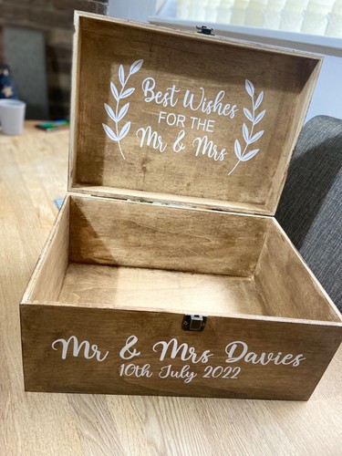 Personalised wedding card box - personalised,