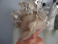 Antique 1920s Wedding Bridal Flower Garland Headdress Tiara