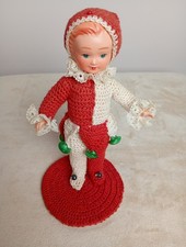 Vintage Jester Crochet Doll 6"