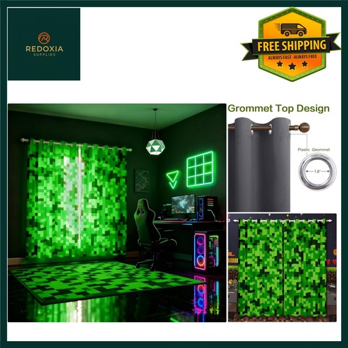 Green pixelated miners - green, video