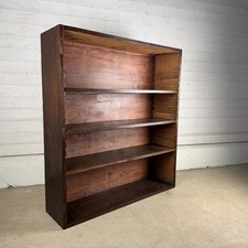 Antique Oak and Pine Bookcase with Adjustable Shelves