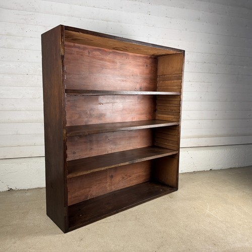 Antique oak and pine bookcase - oak,