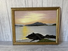 Phillip Matthews Oil Painting Sunset From Raasay Towards Skye Scottish Landscape