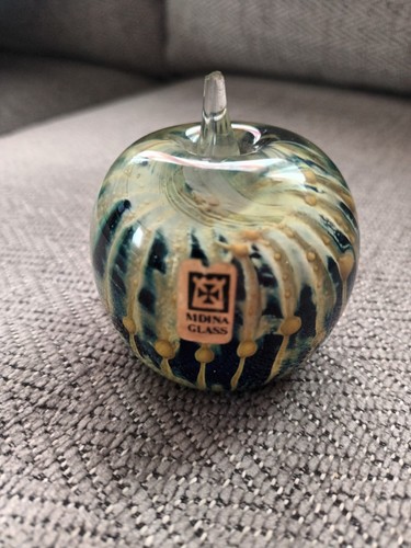 Vintage mdina glass apple - vintage,