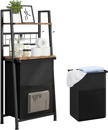 Laundry basket with shelf - with,