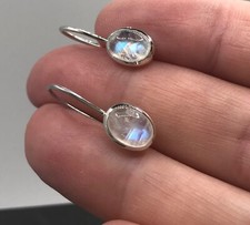 Rainbow moonstone oval drop