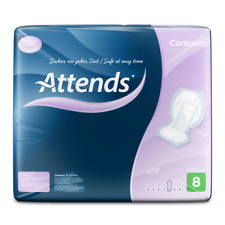 Attends Contours 8 - 28 Pack Incontinence Aid Pads Moderate (2499ml) Absorbency