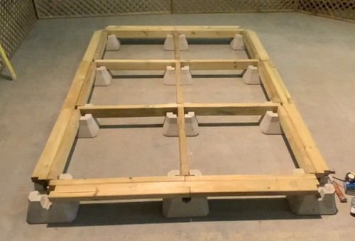 Shed base decking - decking, frame