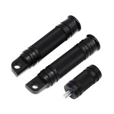 Motorcycle Knurled Foot Pegs + Shifter Peg for Harley Sportster Softail Black