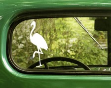 2 FLAMINGO BIRD DECAL Stickers