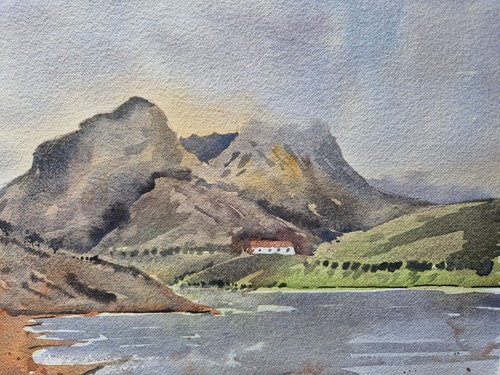 Highlands scotland watercolour - highlands,